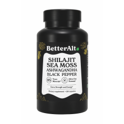 BetterAlt/SHILAJIT SEA MOSS- 120CAPSULE| Natural Energy Booster| ASWAGANDHA ,BLACK PEPPER |85-TRACE MINERALS |ALL IN ONE FORMULA|EXTRA STRENGTH AND ENERGY 100% PURE SHILAJIT  BetterAlt/SHILAJIT SEA MOSS- 120CAPSULE| Natural Energy Booster| ASWAGANDHA ,BLACK PEPPER |85-TRACE MINERALS |ALL IN ONE FORMULA|EXTRA STRENGTH AND ENERGY 100% PURE SHILAJIT
