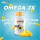 BIG FLEX Pharmgrade Omega 3X Fish Oil, 1000mg, EPA 600mg, DHA 400mg (60 Capsules)