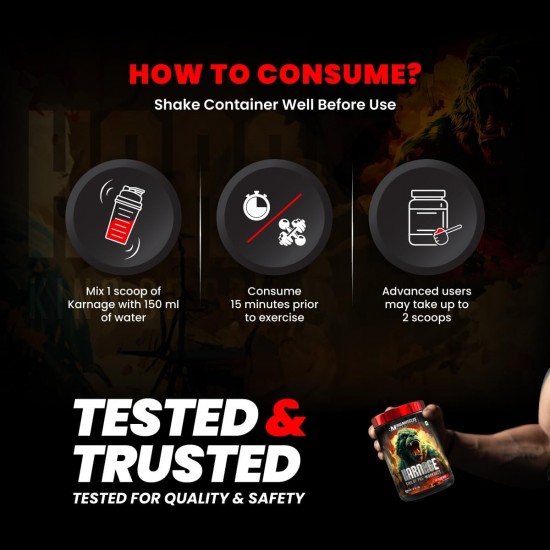 Bigmuscles Nutrition Karnage Pre workout (60 Servings, Sex On the Beach) 