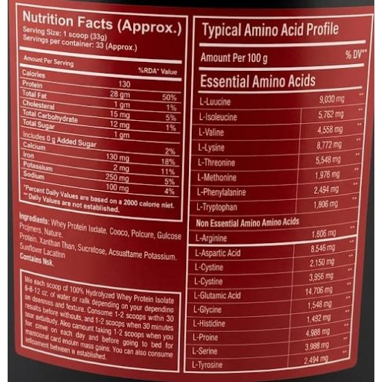 DAVISCO FOOD ISOLATE WHEY PROTEIN KESAR KULFI 2KG