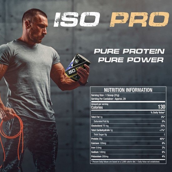 Doctor's Choice ISO PRO 100% Isolate Protein with Whey peptides 26g Isolate whey protein 12g EAAs 4g Glutamine 0 sugar for superior muscle growth & recovery with Enzyme Technology 15servings,450gms (Cafe Mocha)