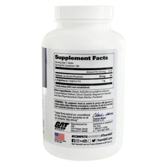 GAT L - Arginine 180 Tablets 