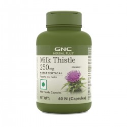 GNC Herbal Plus Milk Thistle | 60 Capsules | Removes Liver Toxins | Protects Liver Health | Detox Supplement for Men & Women | Promotes Proper Fat Digestion | Formulated in USA | 250mg Per Serving