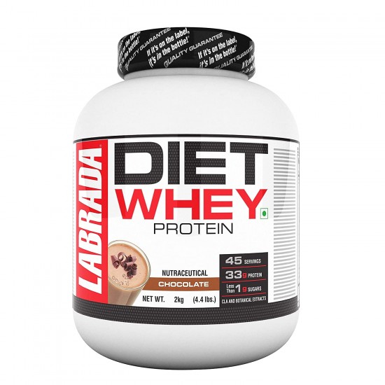 Labrada DIET Whey (33g Protein, CLA, L-Carnitine L-Tartrate, Green Coffee Bean Extract, Green Tea Extract, Rose Hip Extract) - 2kg (4.4 lbs) (Chocolate)