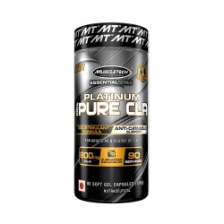 Muscletech Essential Series Platinum Pure CLA | Anti-Catabolic Support |Pure Safflower Seed Oil | Non Stimulant Formula | No Aftertaste | Sports Nutrition | For Men & Women | 800 mg, 90 softgels.