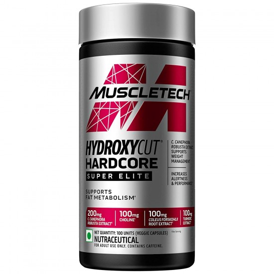 MuscleTech, Hydroxycut Hardcore, Super Elite, Supports Fat Metabolism - 100 Veggie Capsules