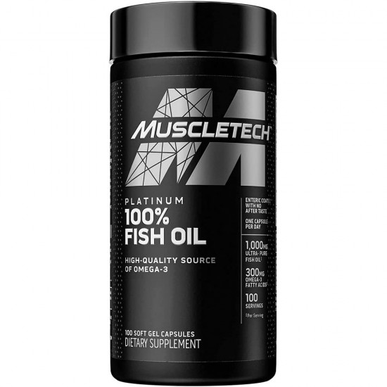 MuscleTech Platinum100% Fish Oil, 100 softgels