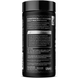 MuscleTech Platinum Multivitamin, Vitamin C for Immune Support, 18 Vitamins & Minerals, 60 Tablets