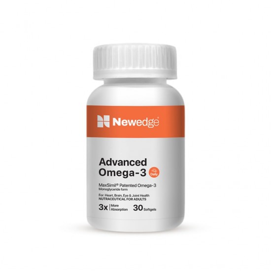 Newedge Triple Strength Omega 3 Capsule | Fish Oil Capsules for Men & Women | For Heart, Eye, Joints & Brain Health | EPA 295.50 mg DHA 130 mg Maxsimil 650mg - 30 Softgels (Pack of 1) Newedge Triple Strength Omega 3 Capsule | Fish Oil Capsules for Men & Women | For Heart, Eye, Joints & Brain Health | EPA 295.50 mg DHA 130 mg Maxsimil 650mg - 30 Softgels (Pack of 1)
