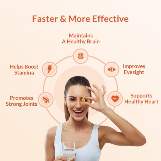 Newedge Triple Strength Omega 3 Capsule | Fish Oil Capsules for Men & Women | For Heart, Eye, Joints & Brain Health | EPA 295.50 mg DHA 130 mg Maxsimil 650mg - 30 Softgels (Pack of 1) Newedge Triple Strength Omega 3 Capsule | Fish Oil Capsules for Men & Women | For Heart, Eye, Joints & Brain Health | EPA 295.50 mg DHA 130 mg Maxsimil 650mg - 30 Softgels (Pack of 1)