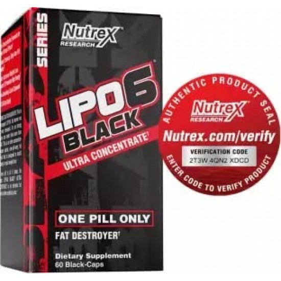 Nutrex Lipo 6 Support Nutrex 6 Black Extreme Fat Burner (Pack of 60 Caps)
