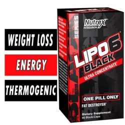 Nutrex Lipo 6 Support Nutrex 6 Black Extreme Fat Burner (Pack of 60 Caps)