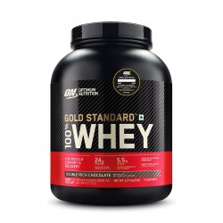 Optimum Nutrition (ON) Gold Standard 100% Whey Protein Powder - 5 lbs, 2.27 kg (Double Rich Chocolate), Primary Source Isolate,For Men and Women