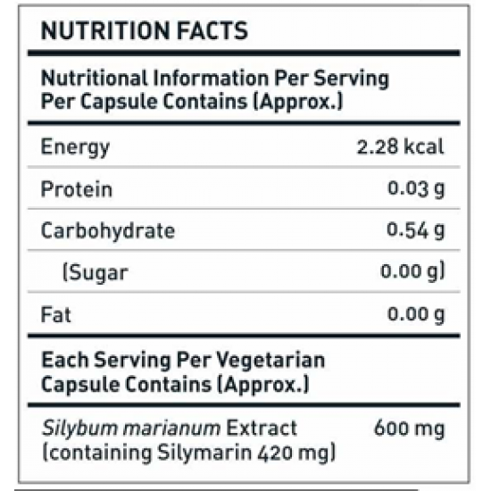 PROBURST Milk thistle NUTRACEUTICAL for adults (men and women) 60 Ncapsules PROBURST Milk thistle NUTRACEUTICAL for adults (men and women) 60 Ncapsules