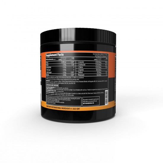 QNT BCAA 8500 | 180g | 30 Servings | Naval Orange Flavour | 2500mg L-Leucine, 1250mg L-Isoleucine, 1250mg L-Valine | Hydration & Muscle Recovery Supplement | Pre/Post Workout for Strength & Stamina QNT BCAA 8500 | 180g | 30 Servings | Naval Orange Flavour | 2500mg L-Leucine, 1250mg L-Isoleucine, 1250mg L-Valine | Hydration & Muscle Recovery Supplement | Pre/Post Workout for Strength & Stamina