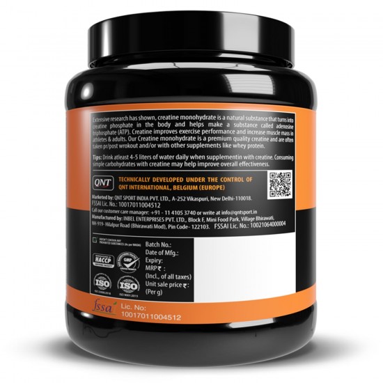 QNT Creatine Monohydrate 90g 30 Servings 100% Pure & Micronized Powder Enhanced Performance & Muscle Growth QNT Creatine Monohydrate 90g 30 Servings 100% Pure & Micronized Powder Enhanced Performance & Muscle Growth