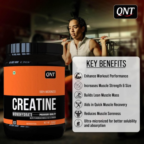 QNT Creatine Monohydrate 90g 30 Servings 100% Pure & Micronized Powder Enhanced Performance & Muscle Growth QNT Creatine Monohydrate 90g 30 Servings 100% Pure & Micronized Powder Enhanced Performance & Muscle Growth