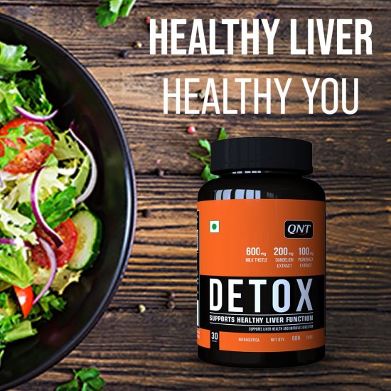 QNT Detox | 30 Servings, 60 Tabs| Milk Thistle, Dandelion Extract, Green Tea Extract | Supports Liver Health & Improves Digestion QNT Detox | 30 Servings, 60 Tabs| Milk Thistle, Dandelion Extract, Green Tea Extract | Supports Liver Health & Improves Digestion
