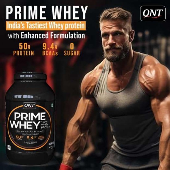 QNT Prime Whey Protein Powder | Coffee, 1 Kg | Triple Blend of Whey Isolate, Concentrate & Hydrolysate | 25g Protein, 5.9g BCAA per Scoop | Best Whey Protein Powder for Men & Women QNT Prime Whey Protein Powder | Coffee, 1 Kg | Triple Blend of Whey Isolate, Concentrate & Hydrolysate | 25g Protein, 5.9g BCAA per Scoop | Best Whey Protein Powder for Men & Women