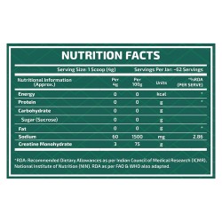 SCITRON Nitro Series CREATINE MONOHYDRATE (3g Creatine, 62 Servings, No Added Sugar, Increase Endurance) - 250g
