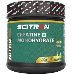 SCITRON Nitro Series CREATINE MONOHYDRATE (3g Creatine, 62 Servings, No Added Sugar, Increase Endurance) - 250g