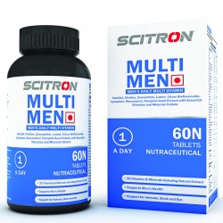 Scitron Multi Men Once Daily Multi-Vitamin Formula (32 Vitamins & Minerals, Support for Immune, Brain & Eye) - 60 Tablets