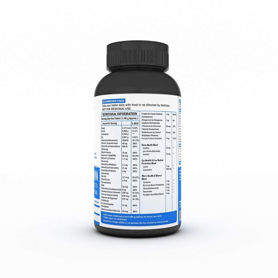 Scitron Multi Men Once Daily Multi-Vitamin Formula (32 Vitamins & Minerals, Support for Immune, Brain & Eye) - 60 Tablets