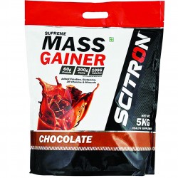 Scitron Supreme Mass Gainer (Post Workout, 20 Vitamins & Minerals, Weight Gainer) - 11 lbs (5 kg)