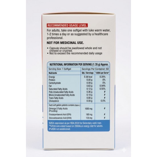Omega-3 Fish Oil Softgel Capsule