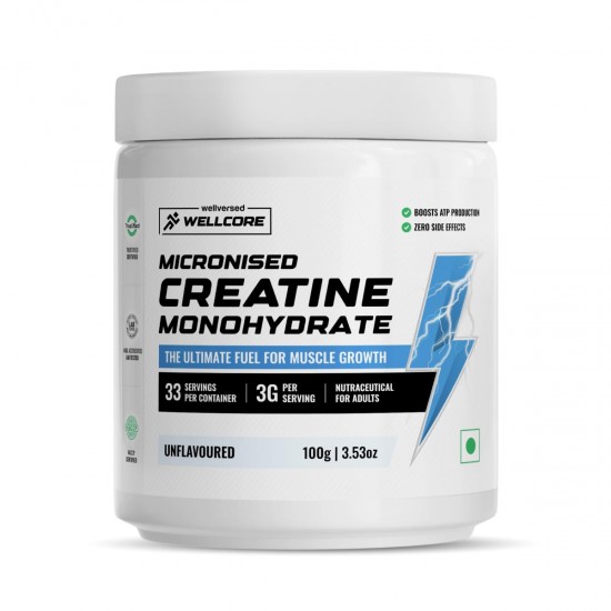 Wellcore - Pure Micronised Creatine Monohydrate | Unflavoured (100 G) Wellcore - Pure Micronised Creatine Monohydrate | Unflavoured (100 G)