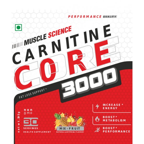 MUSCLE SCIENCE CARNITINE CORE 3000 - FAT BURNER 30 SERVING 